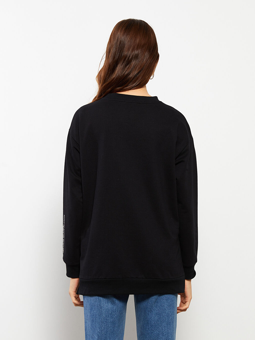 LCWAIKIKI Maternity Crew Neck Printed Long Sleeve Maternity Sweatshirt -W29991Z8-CVL