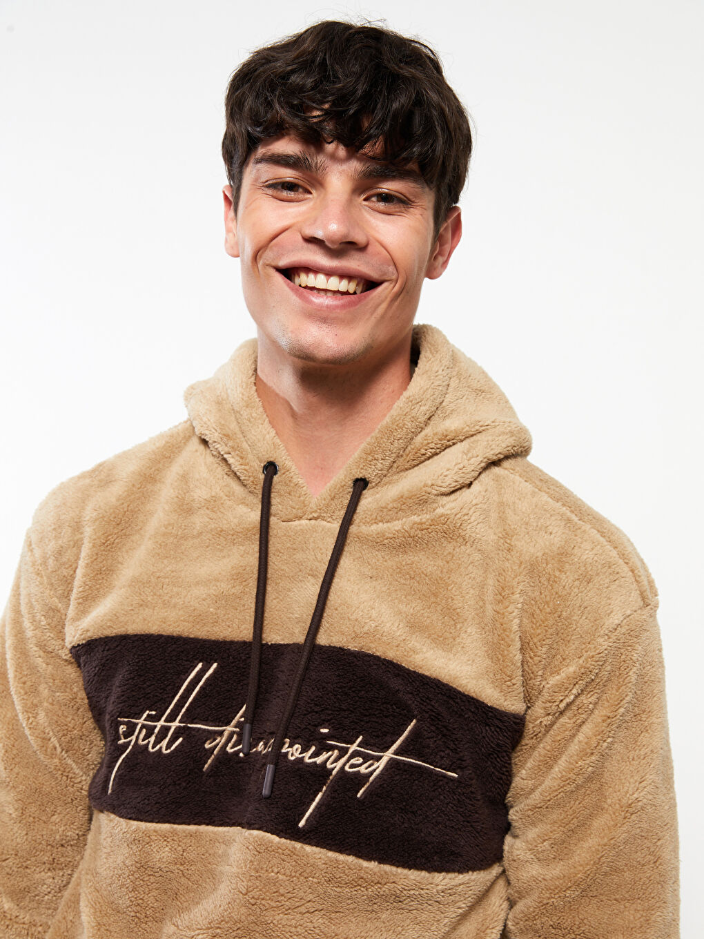 Худи Мужское Плюшевое С Принтом И Длинным Рукавом