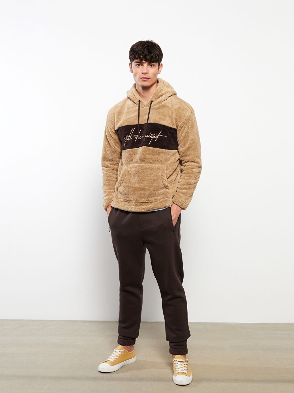 Худи Мужское Плюшевое С Принтом И Длинным Рукавом-1