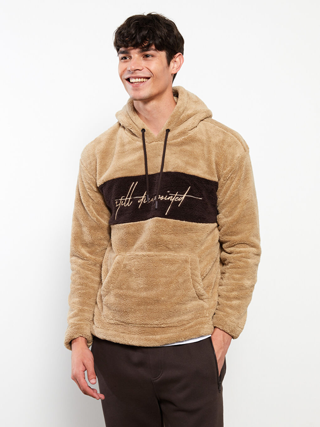 Худи Мужское Плюшевое С Принтом И Длинным Рукавом-2