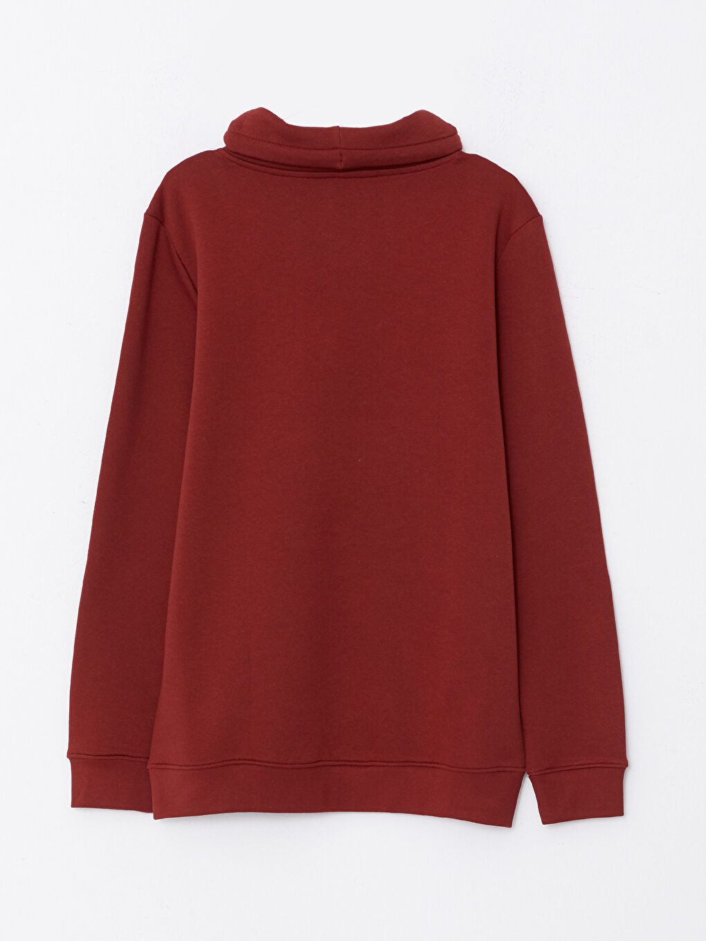 LCW Casual Bordo Keşiş Yaka Uzun Kollu Baskılı Erkek Sweatshirt - 6