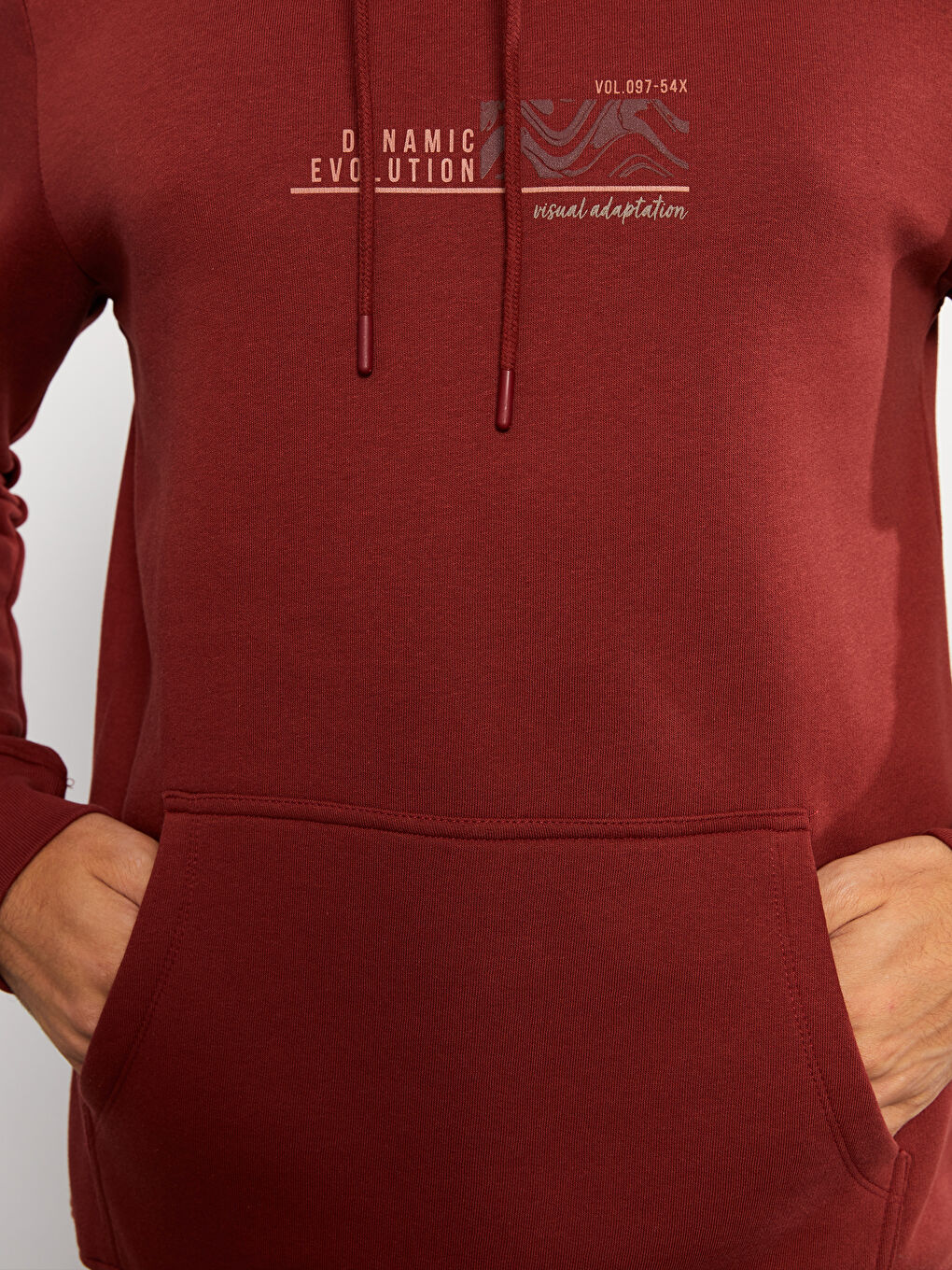 LCW Casual Bordo Keşiş Yaka Uzun Kollu Baskılı Erkek Sweatshirt - 3