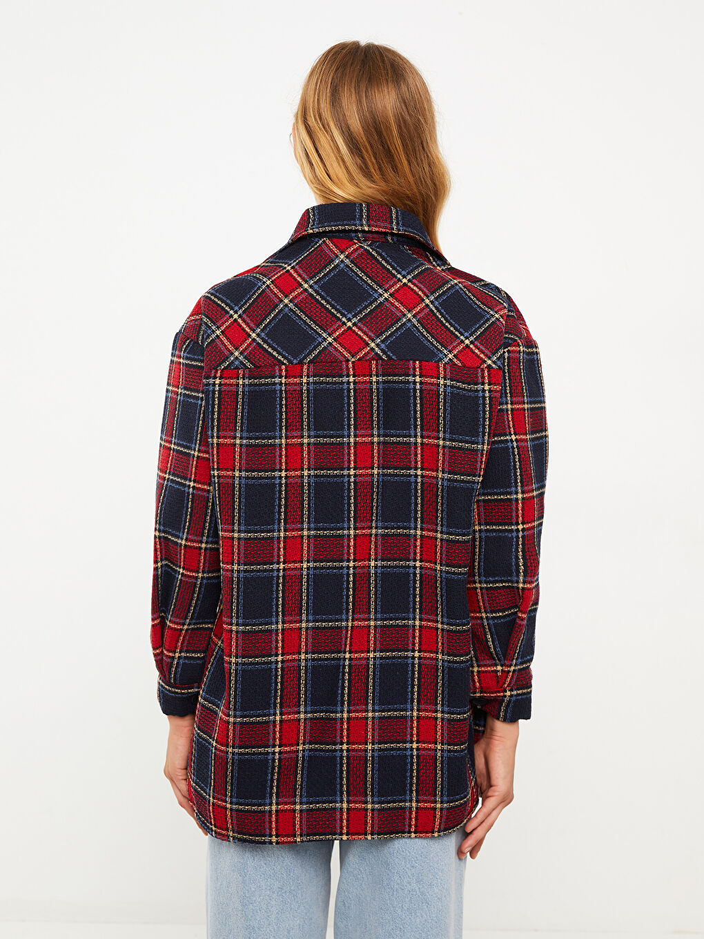 LCWAIKIKI Classic Karo Langarm Damen Hemdjacke -W2AA22Z8-LN6
