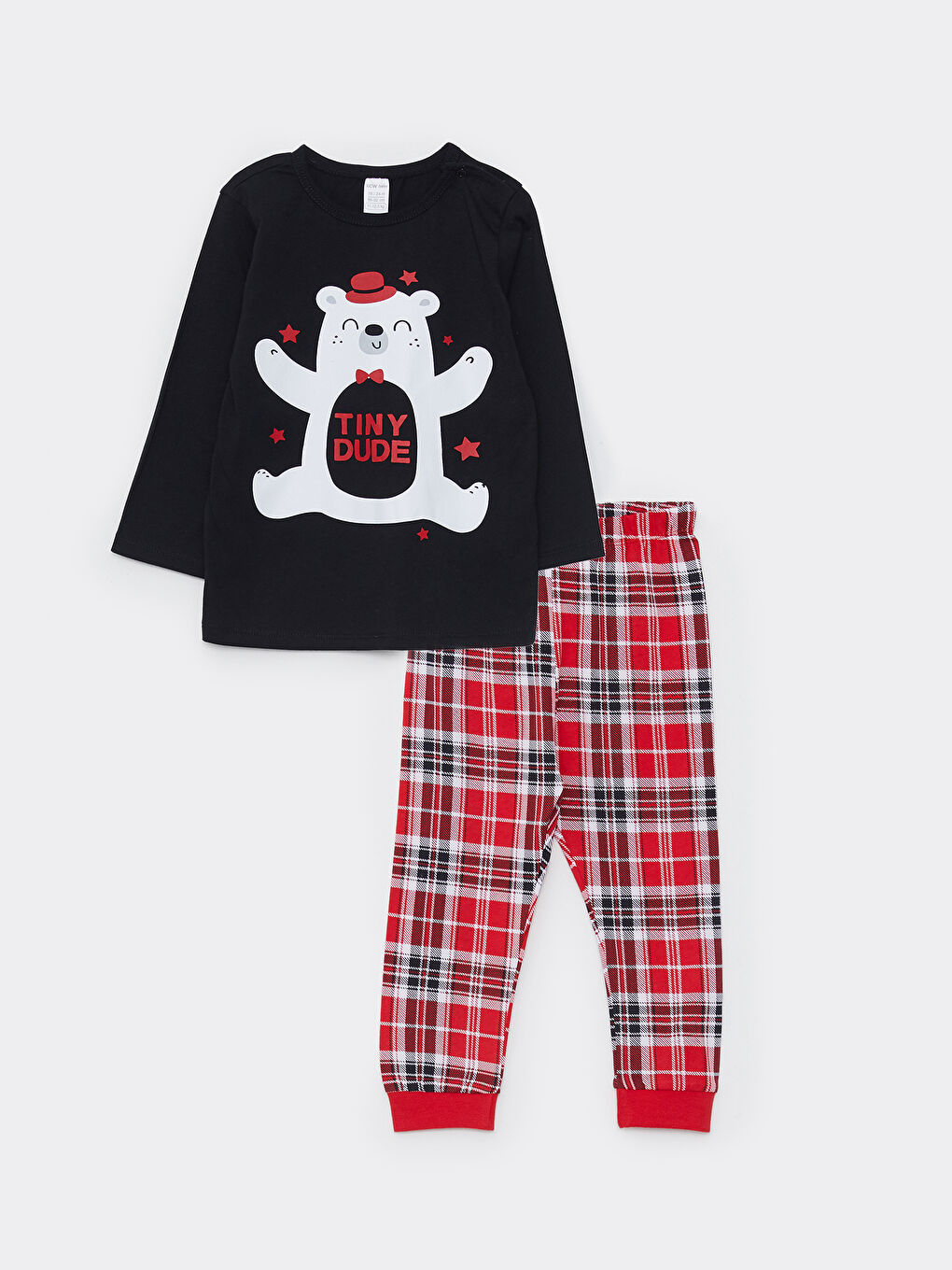 LCW baby Crew Neck Long Sleeve Printed Baby Boy Pajama Set -W2AA29Z1-RQN