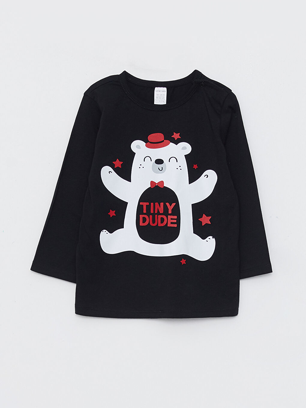 LCW baby Crew Neck Long Sleeve Printed Baby Boy Pajama Set -W2AA29Z1-RQN