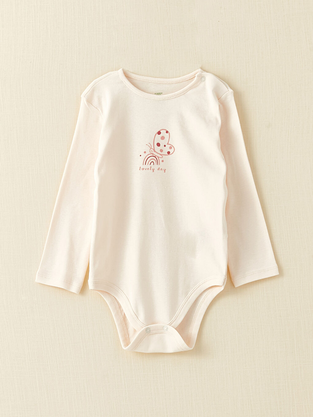 Crew Neck Long Sleeve Printed Baby Girl Bodysuit with Snap Crotch 2-Pack-2