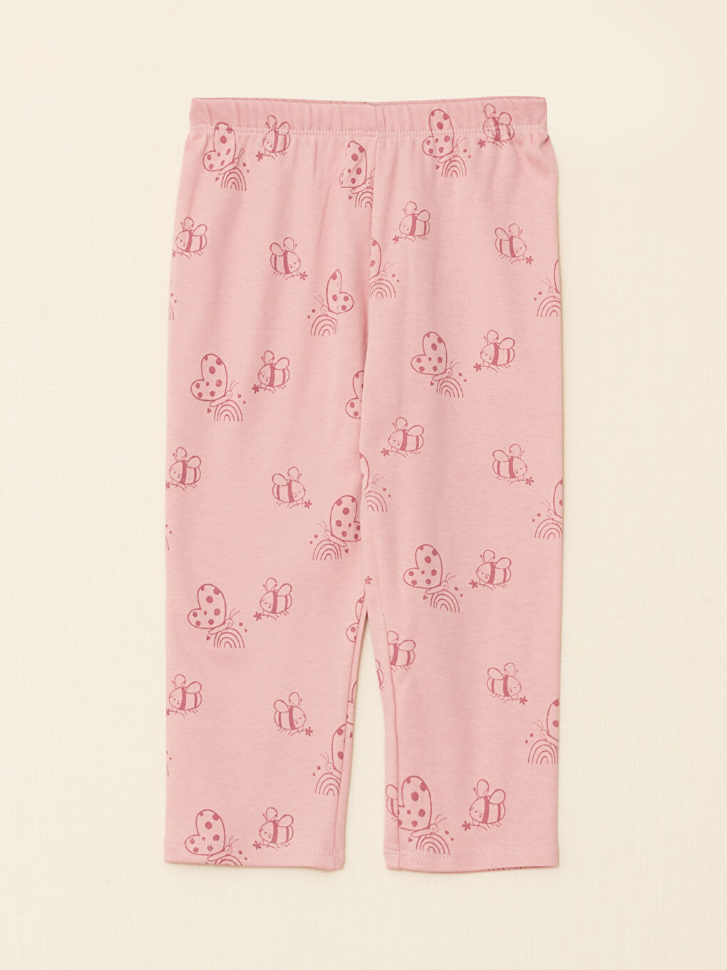 LCW baby Polo Yaka Uzun Kollu Baskılı Kız Bebek Pijama Takım -W2AA40Z1-LT4