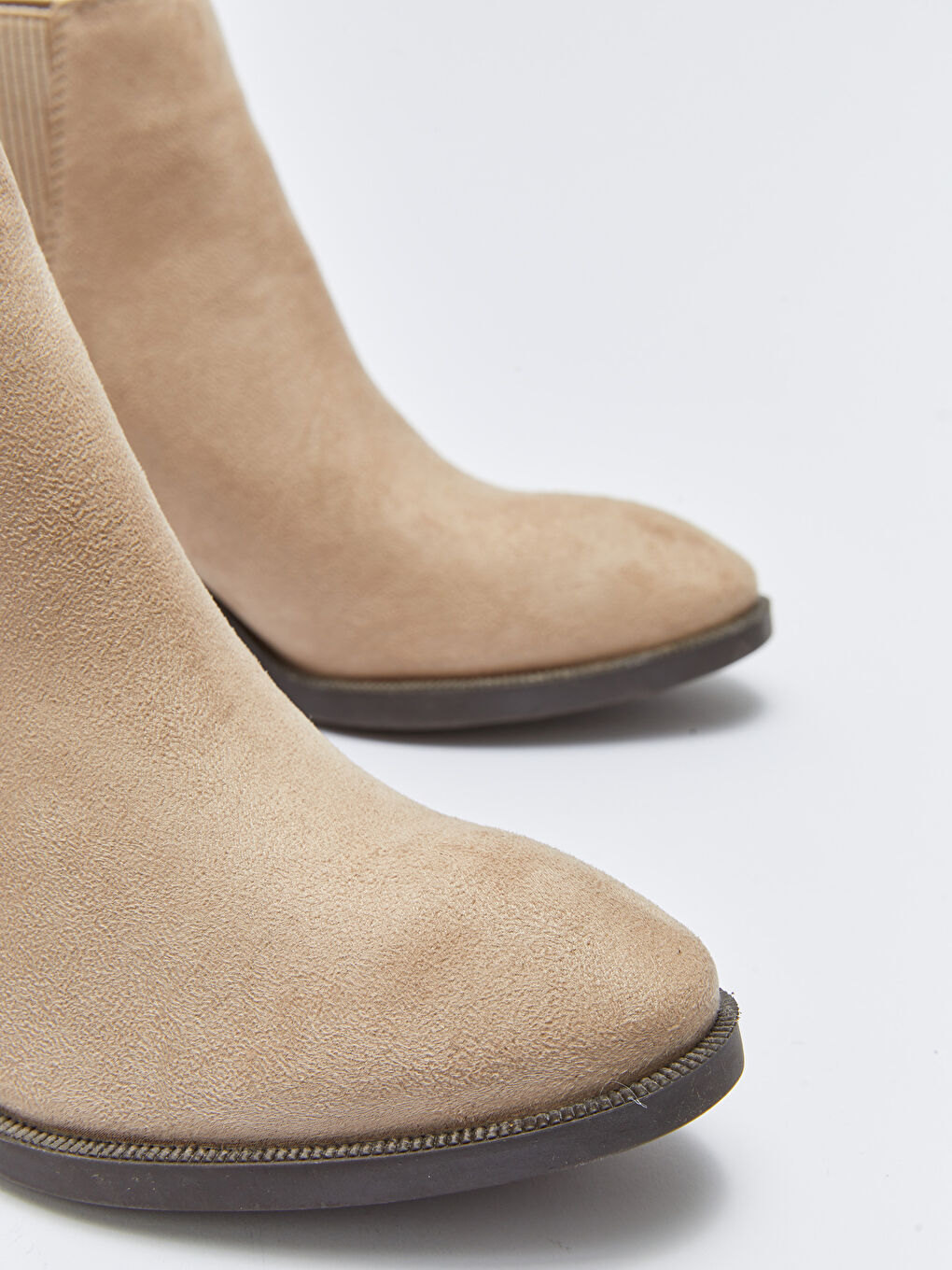 Women's Leather Look Heeled Boots.-6