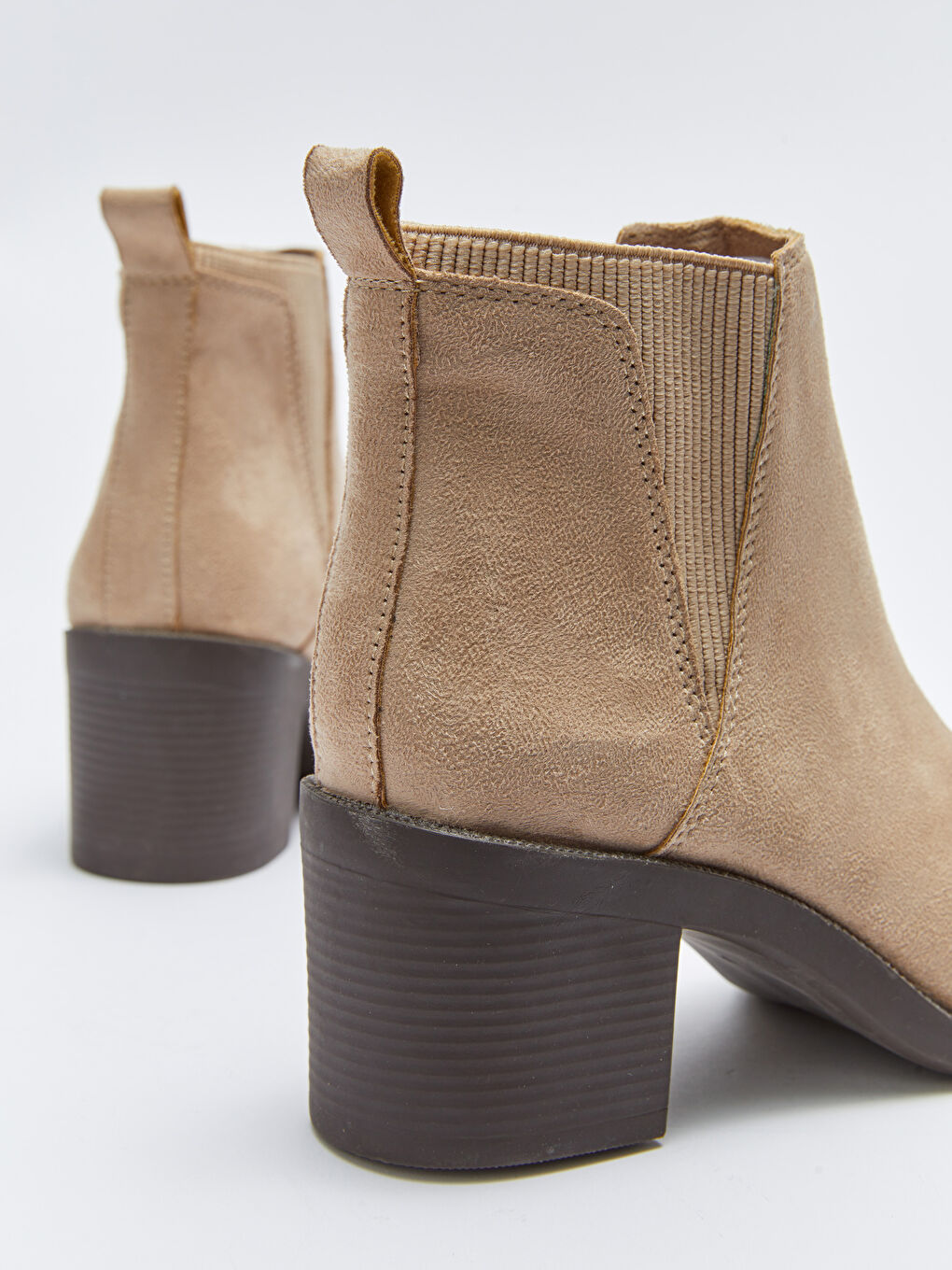 Women's Leather Look Heeled Boots.-8