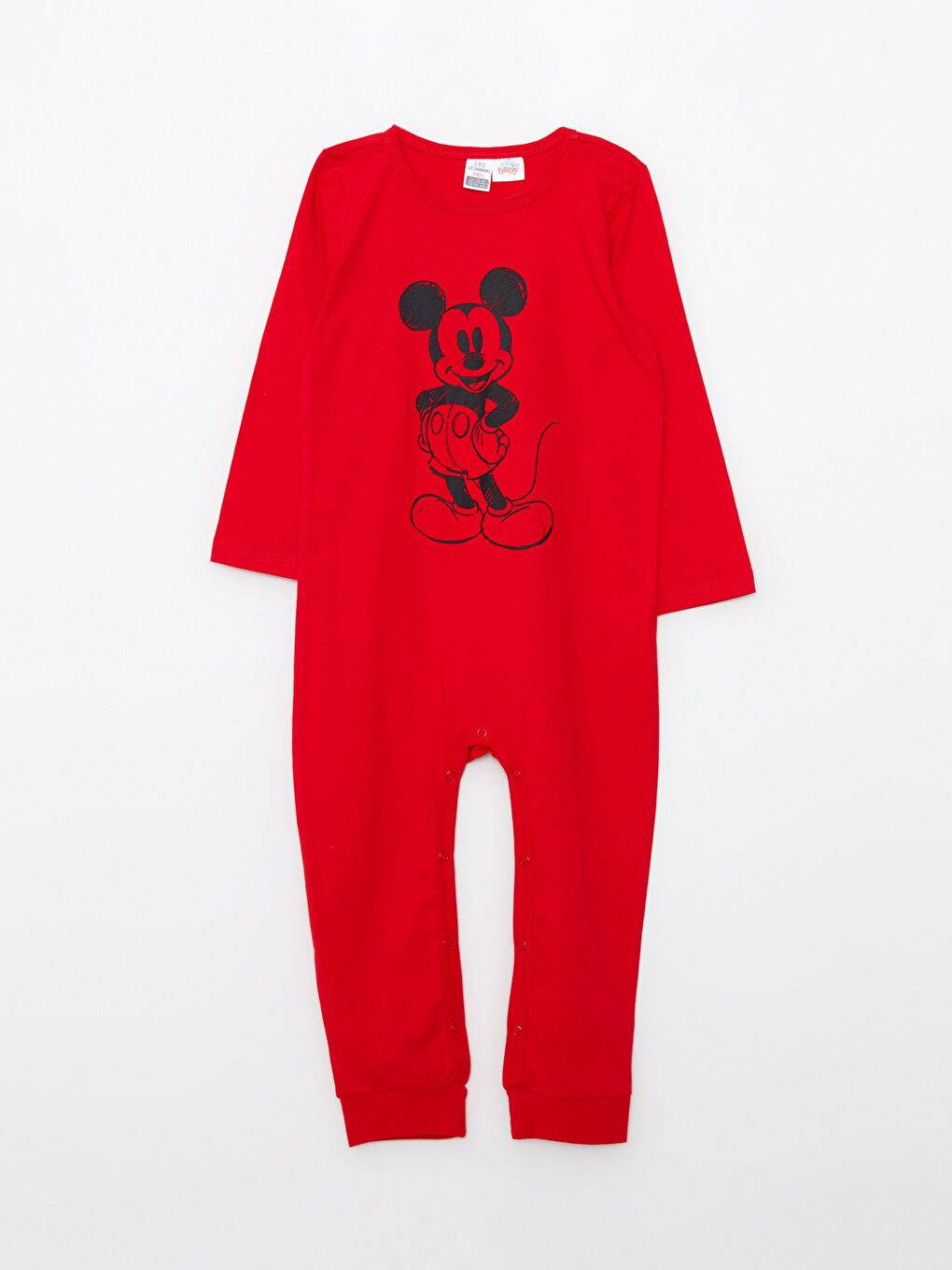 Crew Neck Long Sleeve Mickey Mouse Printed Baby Boys Jumpsuit 2 Pack-7