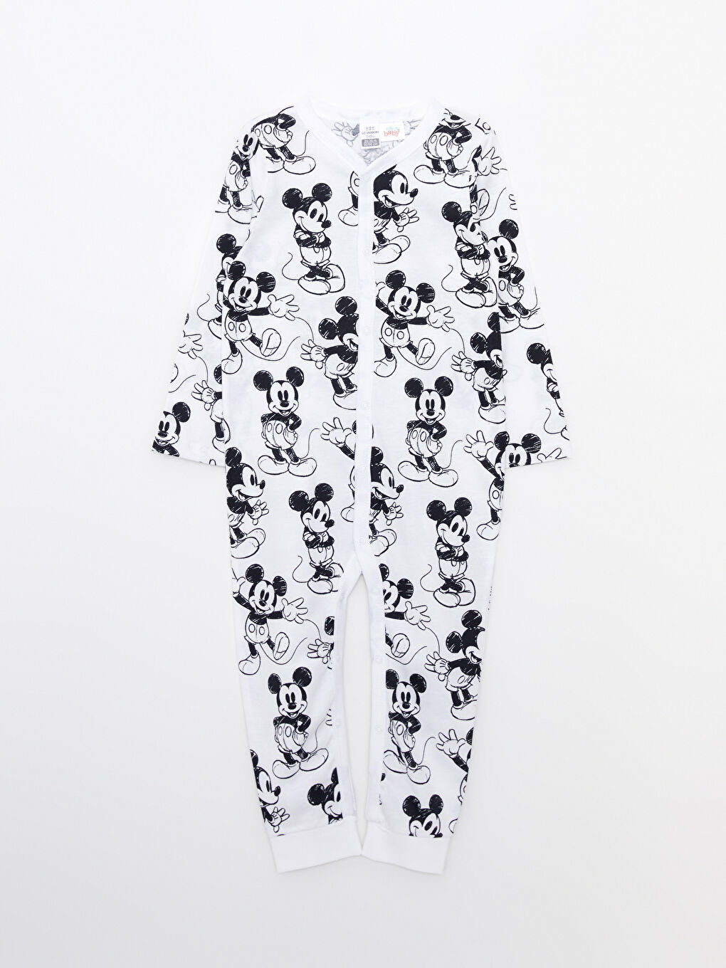 Crew Neck Long Sleeve Mickey Mouse Printed Baby Boys Jumpsuit 2 Pack-9