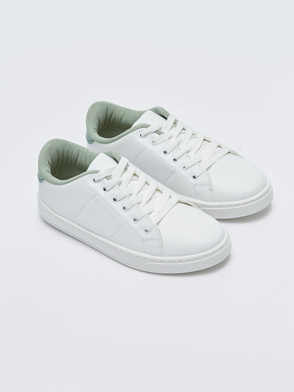Faux Leather Lace-Up Women's Sneakers