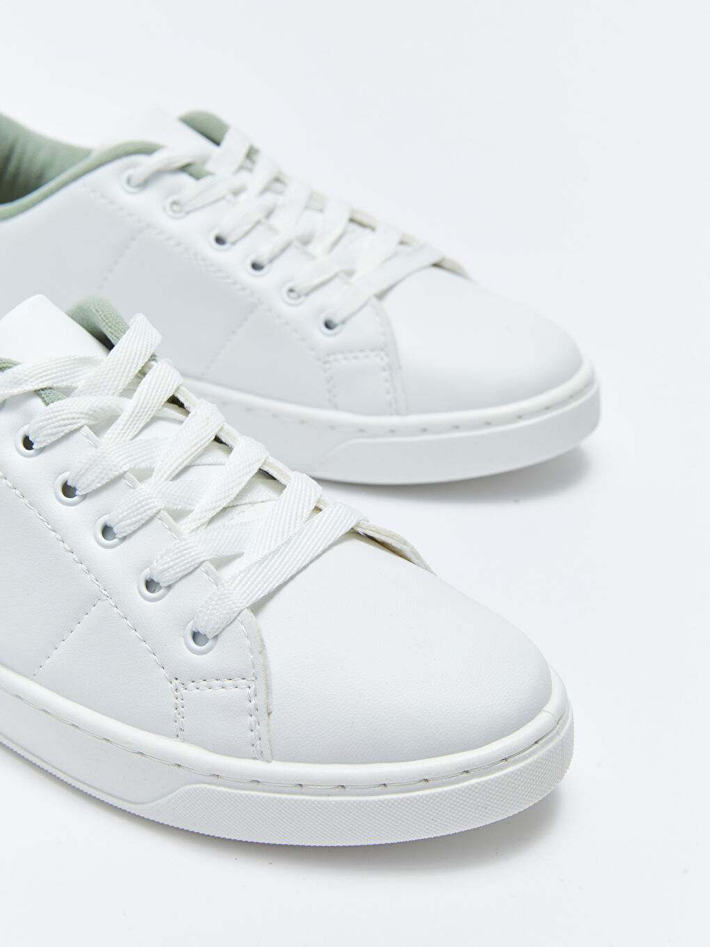 Faux Leather Lace-Up Women's Sneakers-2