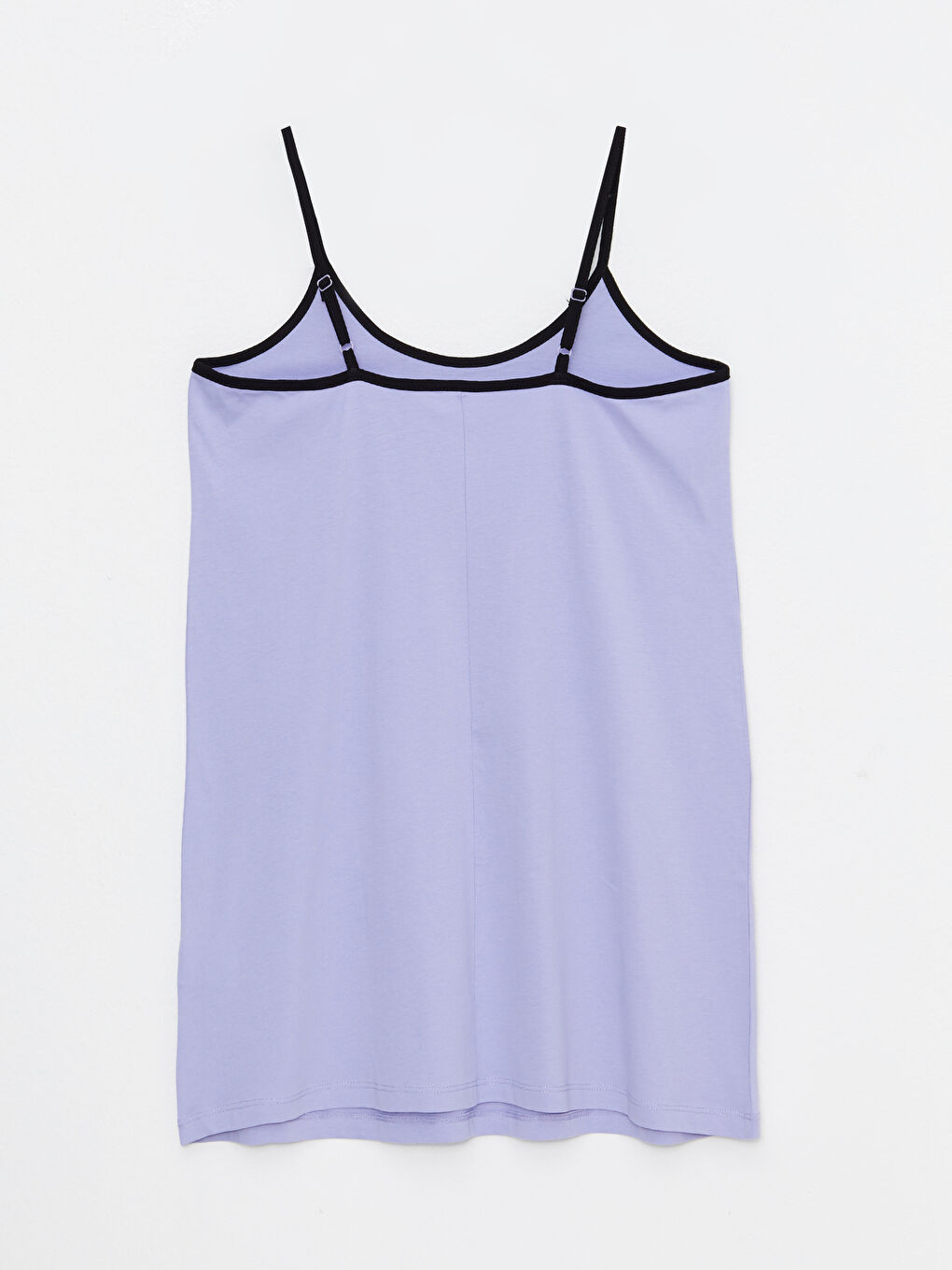 قميص نوم مطبوع بِحَمّالات قطن بياقة على شكل حرف U للسيدات-6