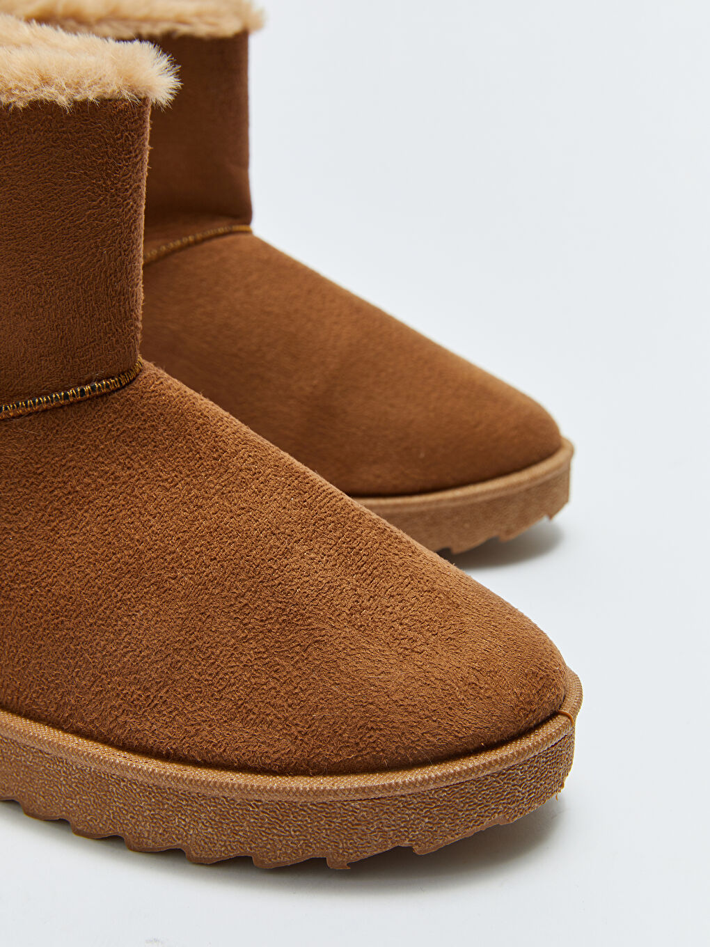 Kahverengi Pelüş Detaylı Kadın Bot-1