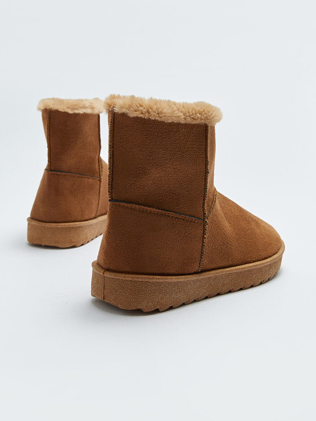 Kahverengi Pelüş Detaylı Kadın Bot-3