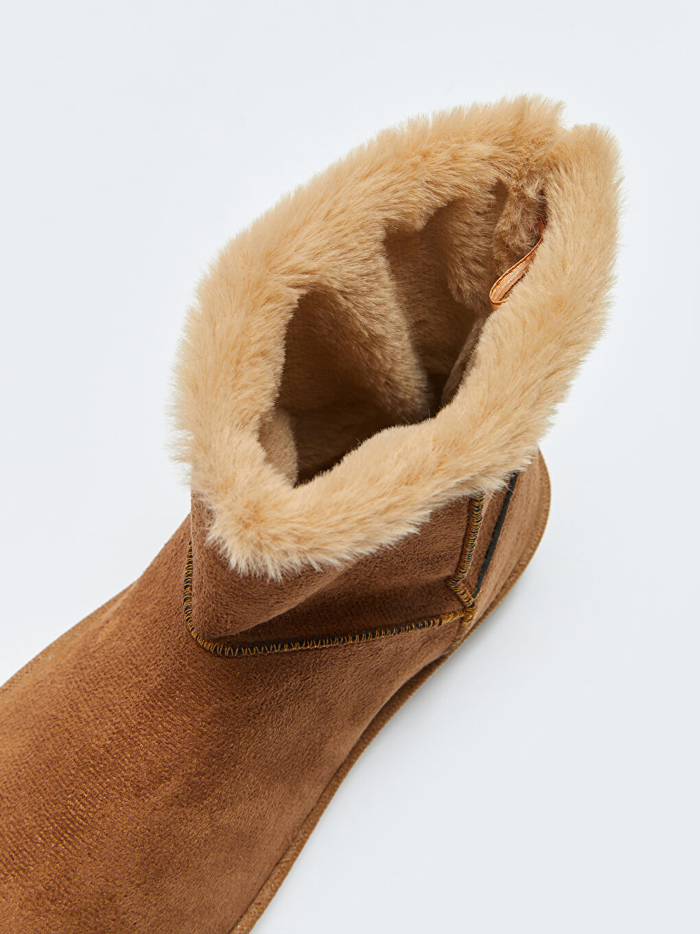 Kahverengi Pelüş Detaylı Kadın Bot-4