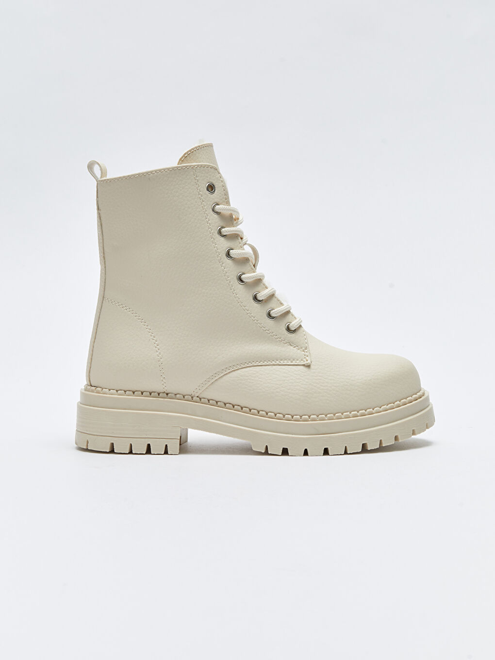 Cizme de Zăpadă pentru Femei cu Șireturi și Fermoar cu Aspect de Piele-1