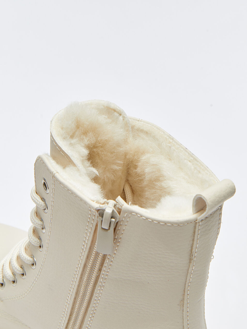 Cizme de Zăpadă pentru Femei cu Șireturi și Fermoar cu Aspect de Piele-6