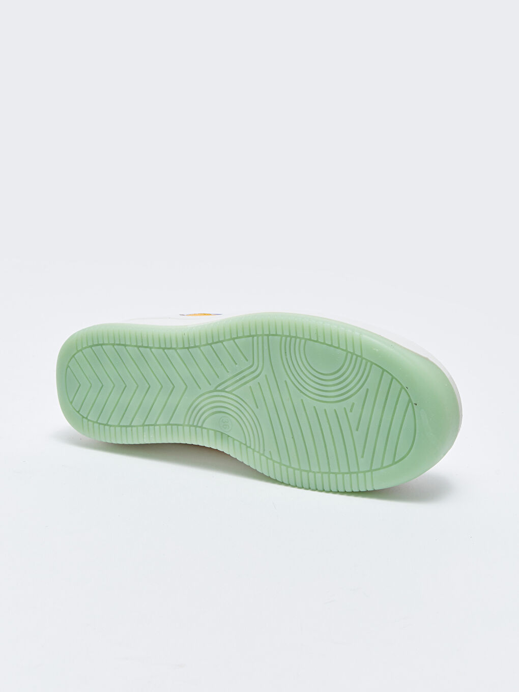 Ekru Bağcıklı Renk Bloklu Kadın Spor Ayakkabı-3