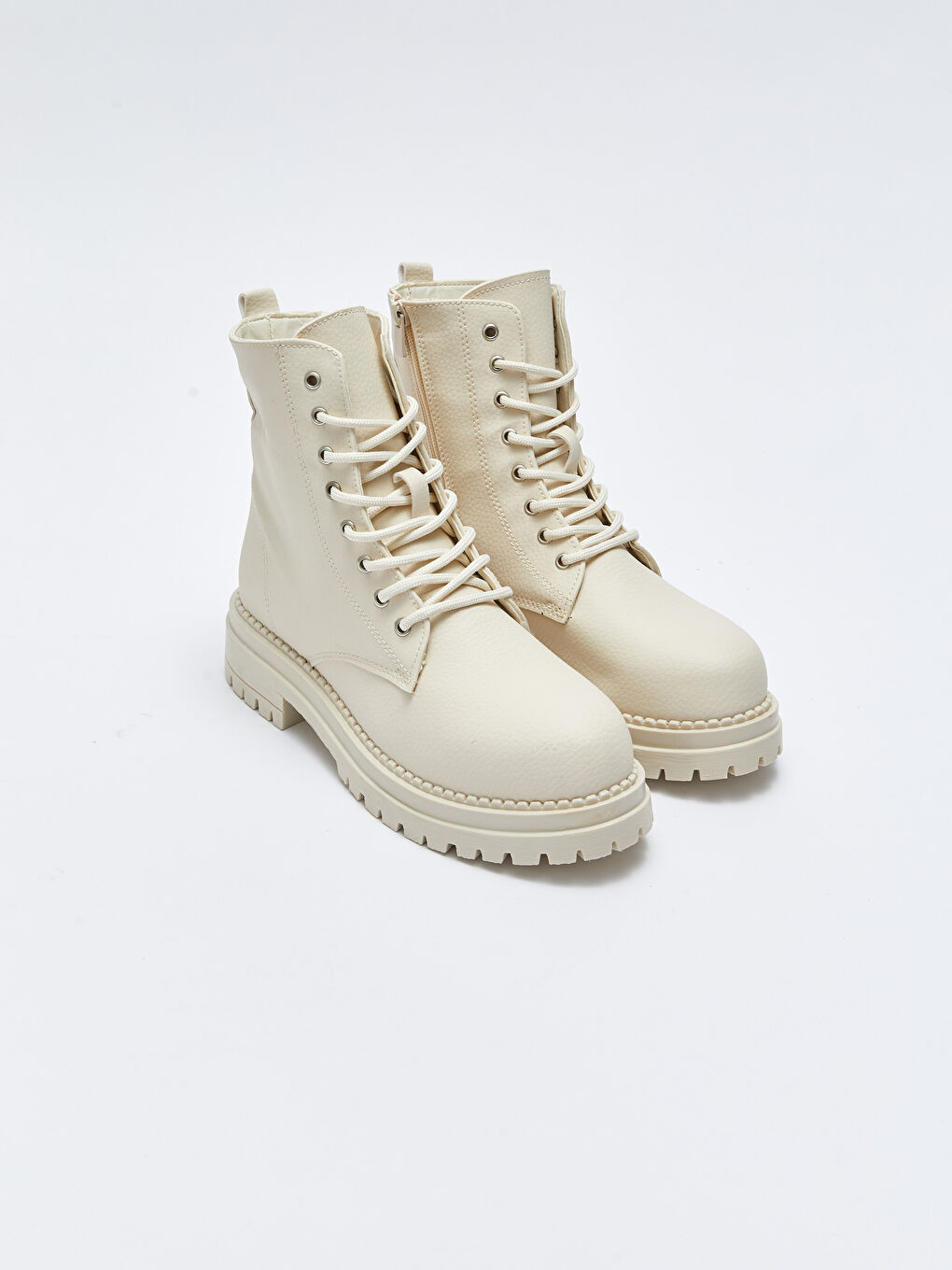 Faux Leather Lace-up Women's Boots-4