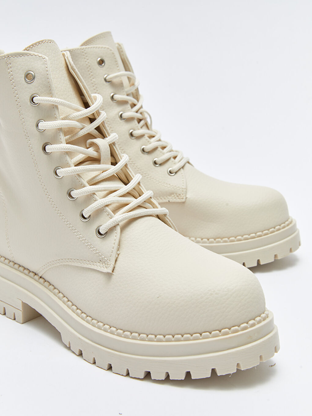 Faux Leather Lace-up Women's Boots-6