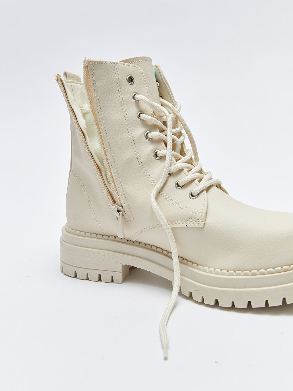 Faux Leather Lace-up Women's Boots-9