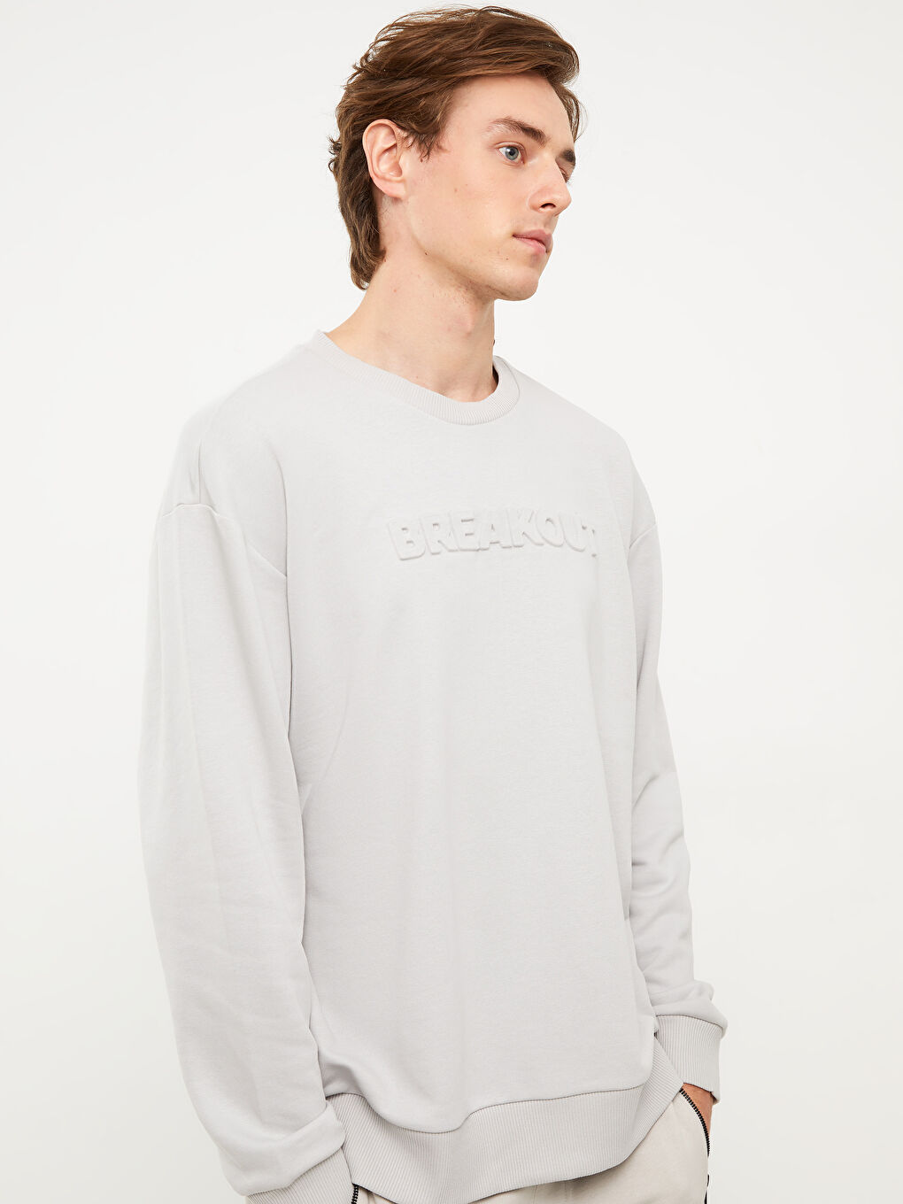 XSIDE Crew Neck Long Sleeve Printed Men's Sweatshirt -W2AB07Z8-S8P