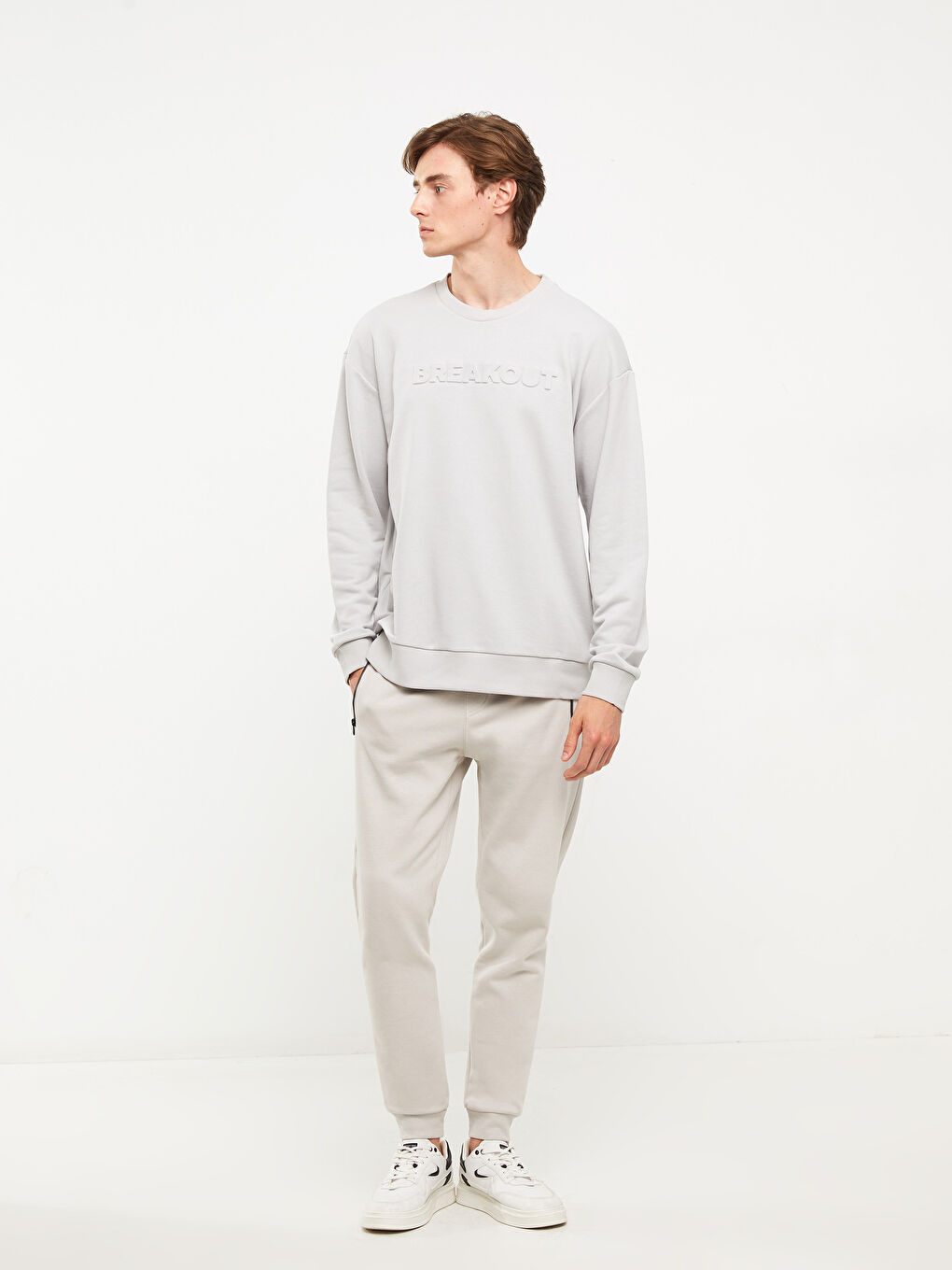 XSIDE Crew Neck Long Sleeve Printed Men's Sweatshirt -W2AB07Z8-S8P