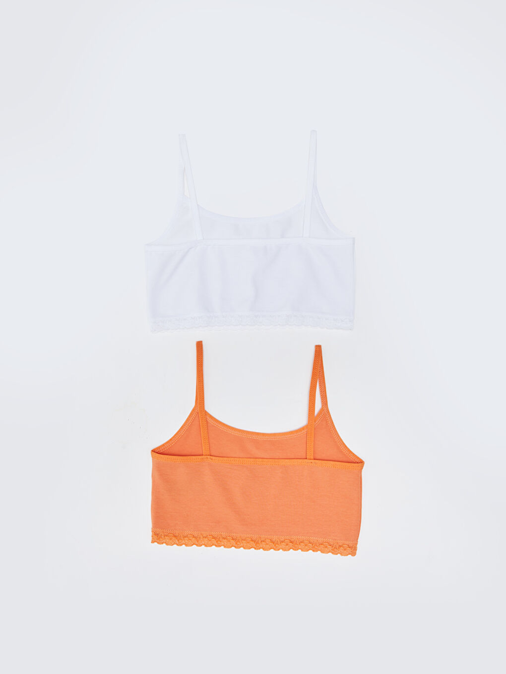 Beyaz Basic Pamuklu Kız Çocuk Büstiyer 2'li-1