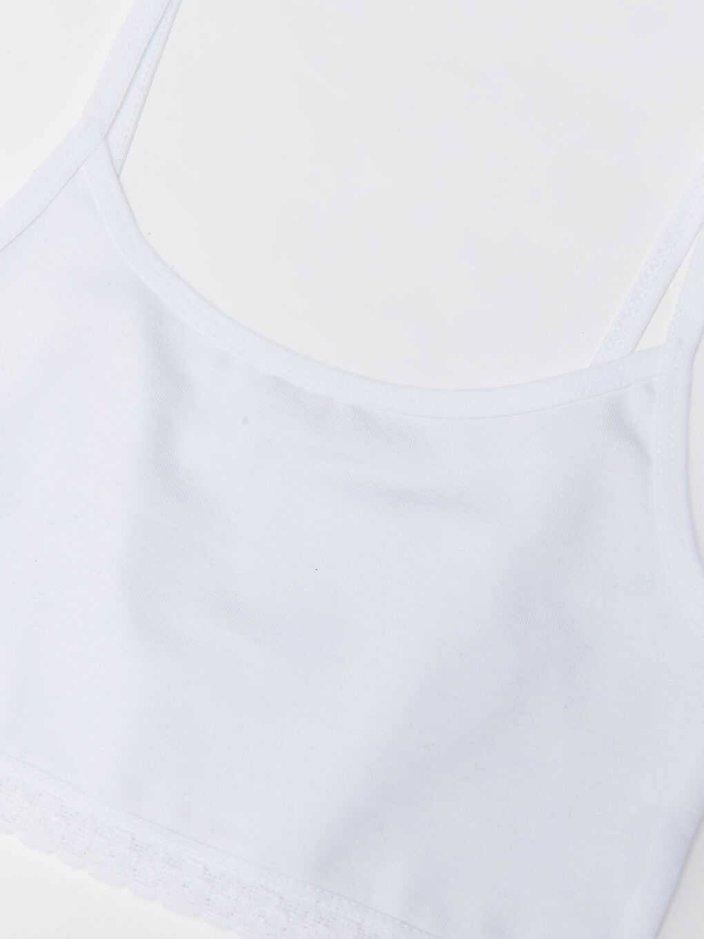 Beyaz Basic Pamuklu Kız Çocuk Büstiyer 2'li-2