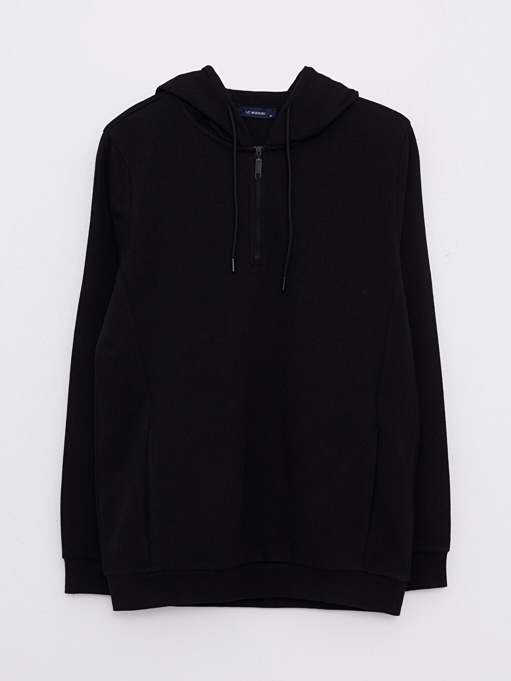 Siyah Uzun Kollu Erkek Hoodie-5