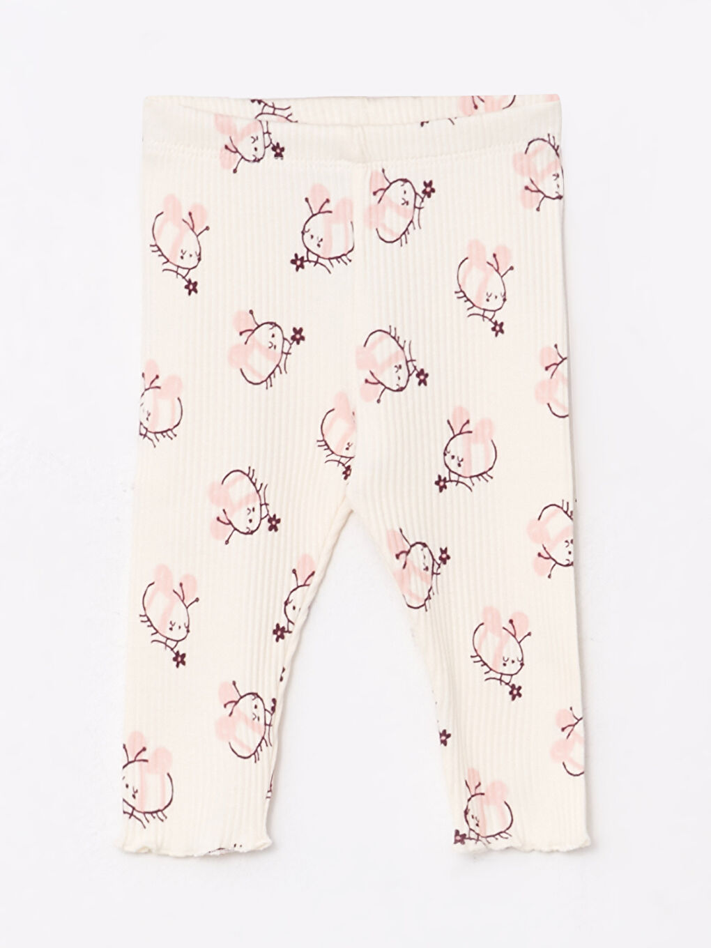 Crew Neck Long Sleeve Printed Baby Girls' Snap Bodysuit and Pants 2 Pack Set-2