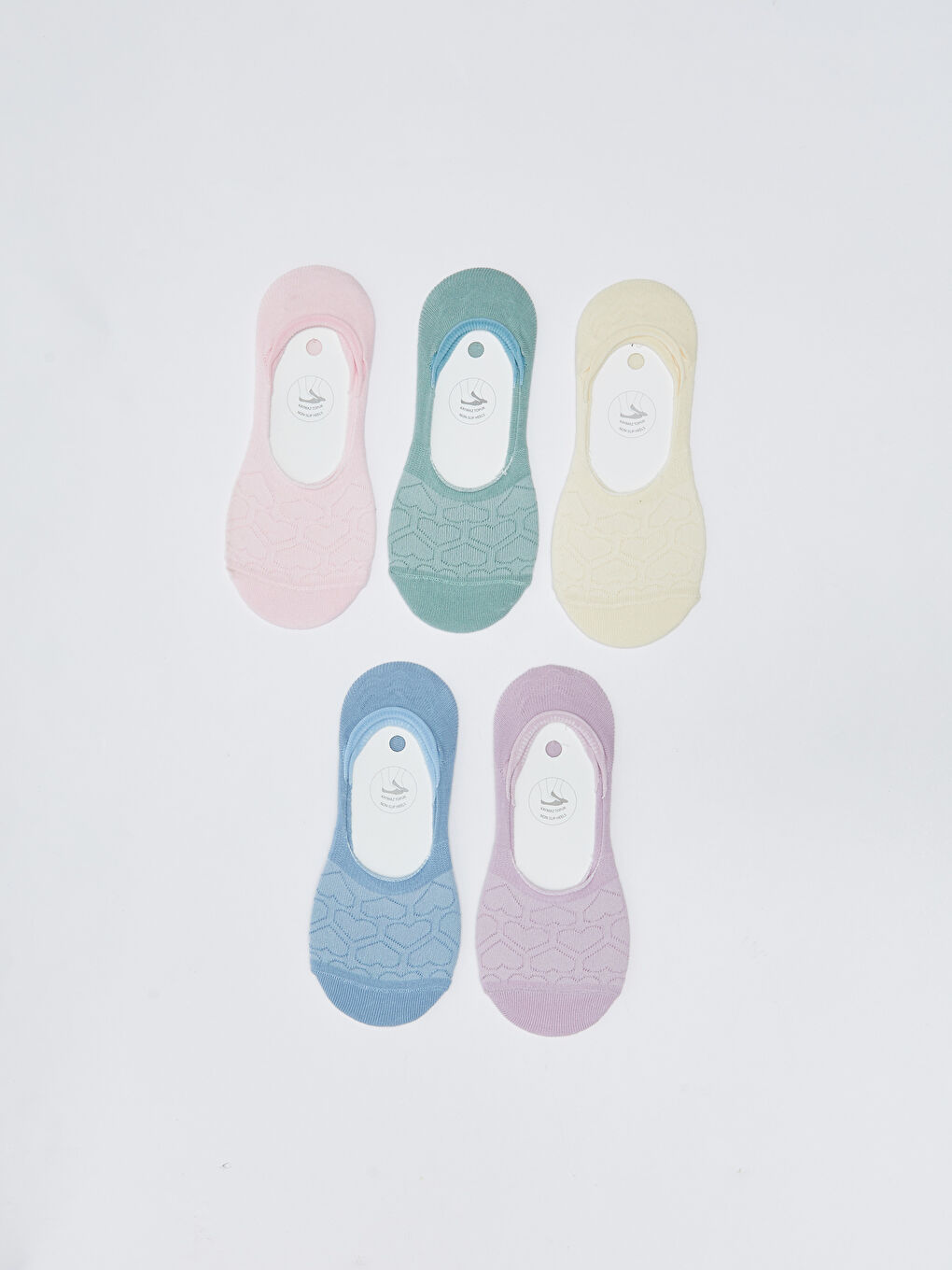 Gemusterte Unsichtbare Socken für Damen 5er-Pack-1