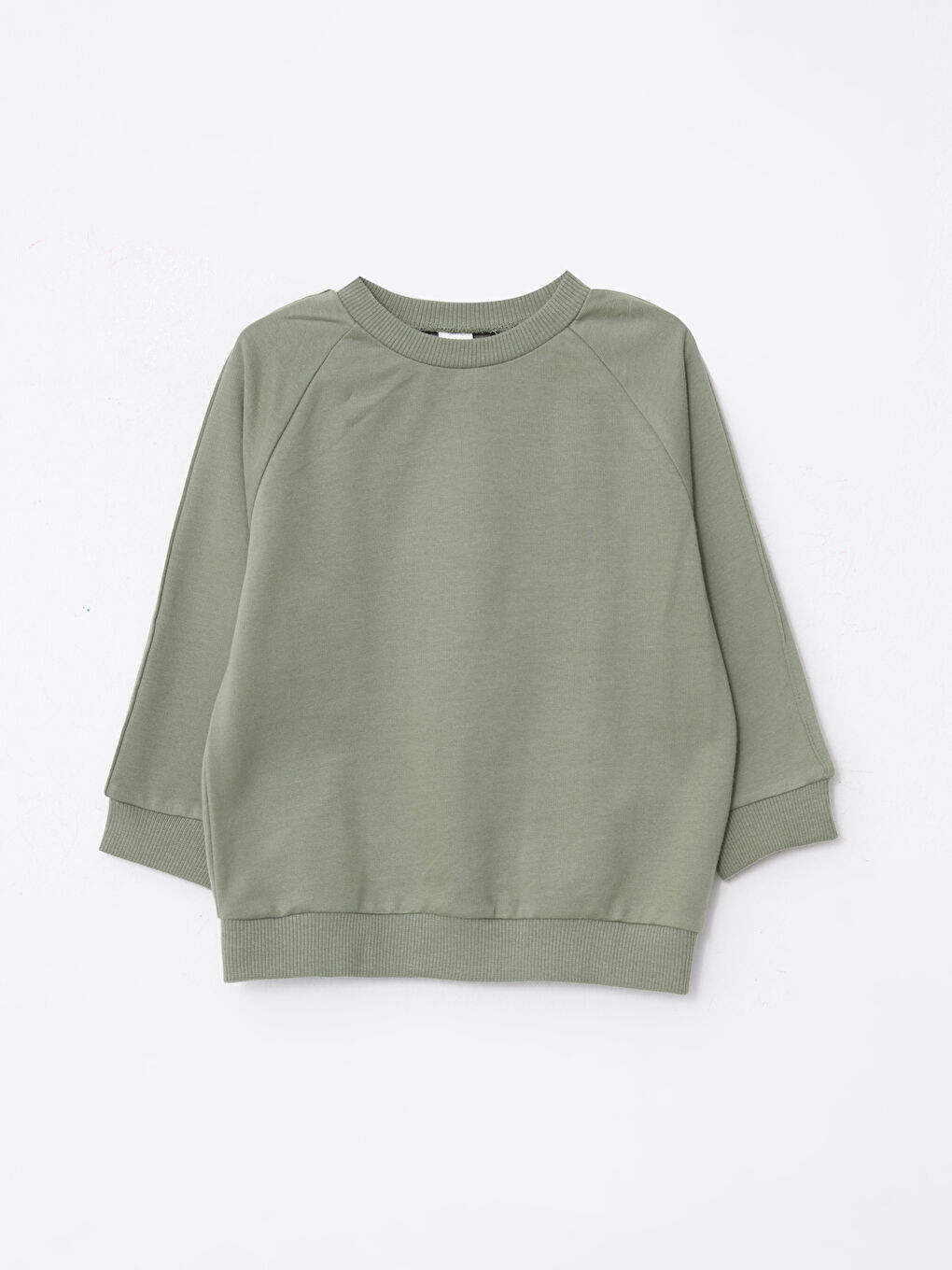 Haki Bisiklet Yaka Uzun Kollu Basic Erkek Bebek Sweasthirt ve Eşofman Alt 2'li Takım-5