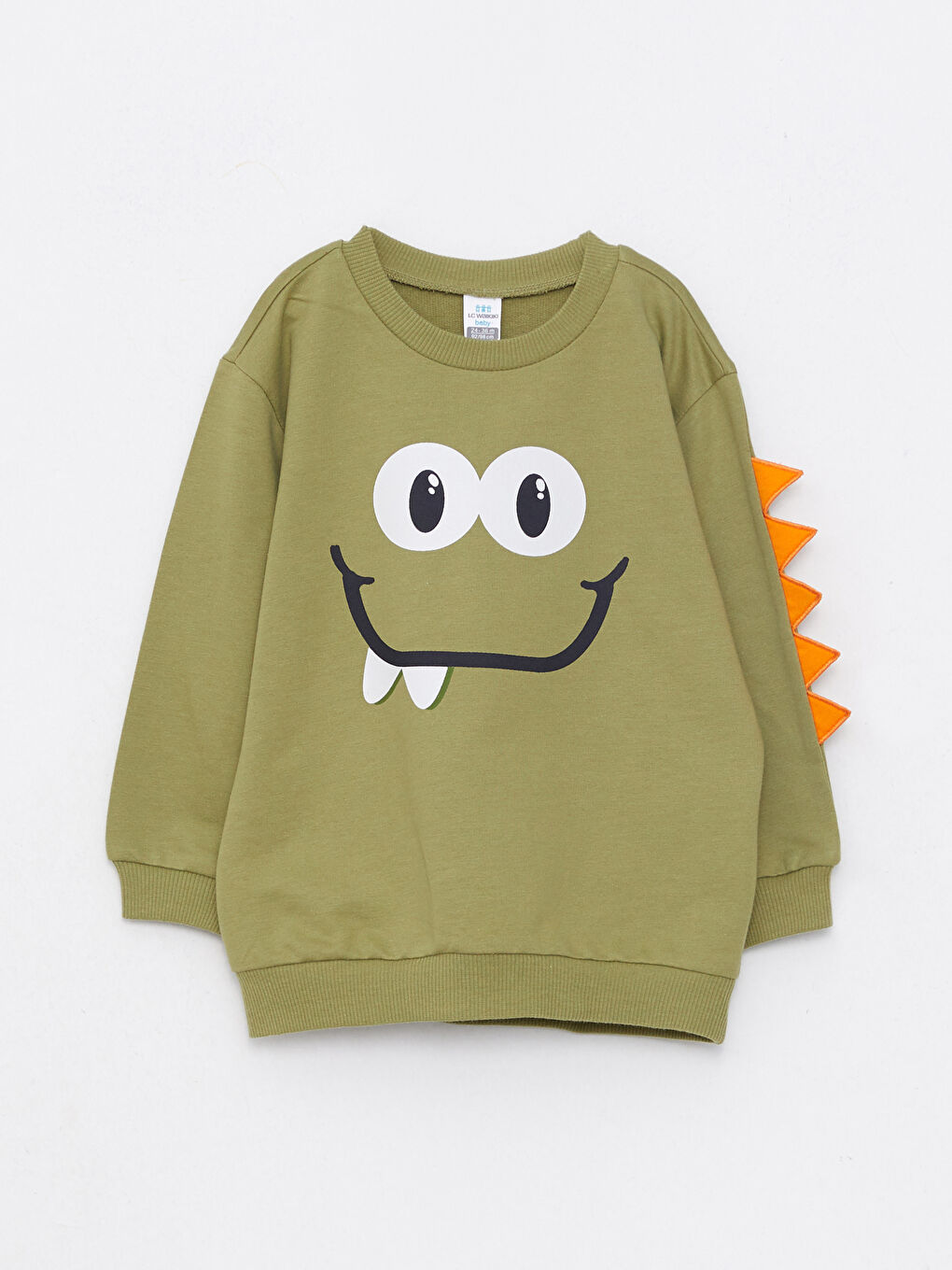 LCW baby Crew Neck Long Sleeve Printed Baby Boys' Sweatshirt and Pants 2 Pack Set -W2AC48Z1-GNK