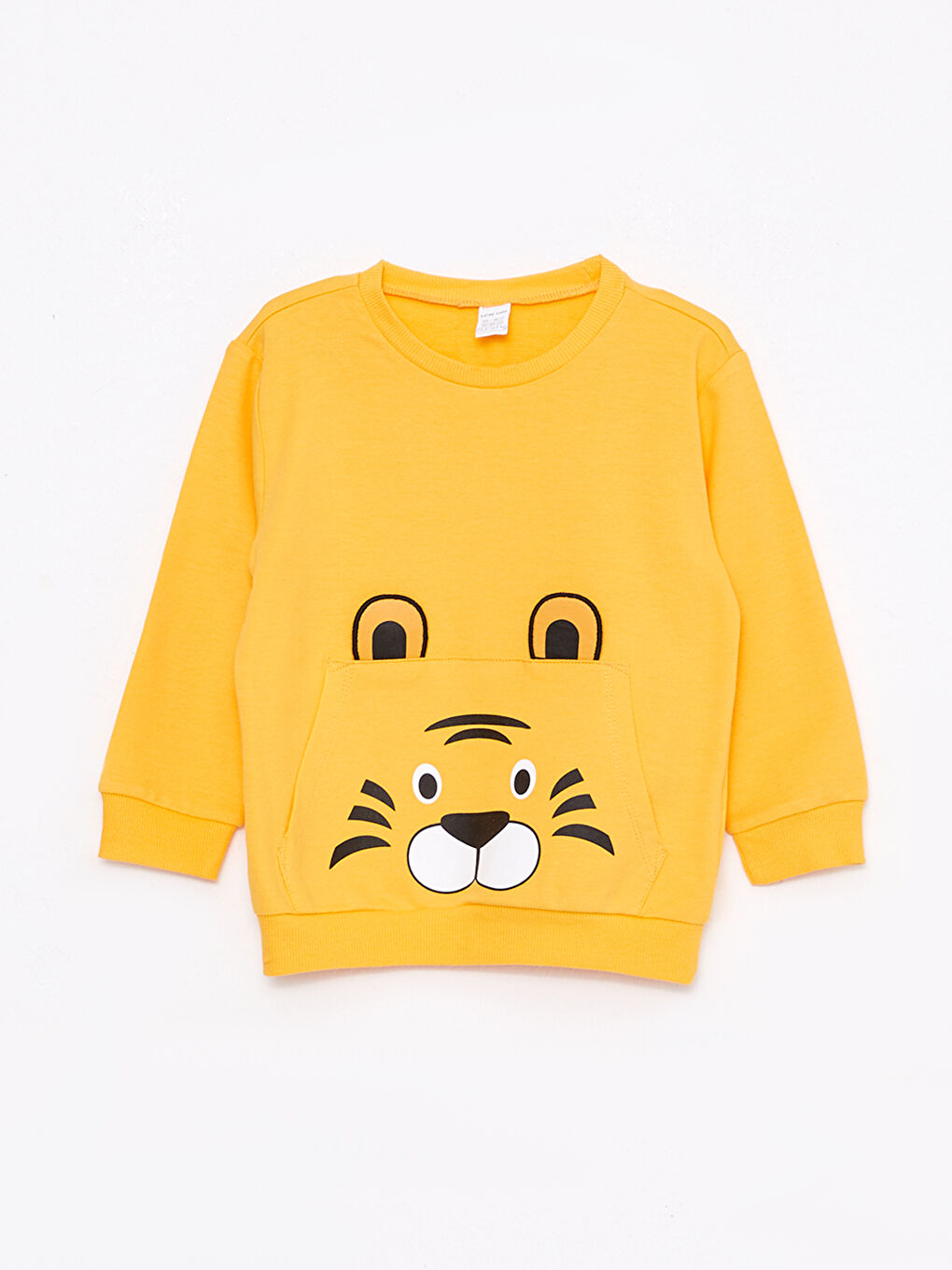 طقم بلوزة بكم طويل بياقة دائرية مطبوعة للأولاد الرضع مع بنطلون رياضي - مجموعة من قطعتين-1