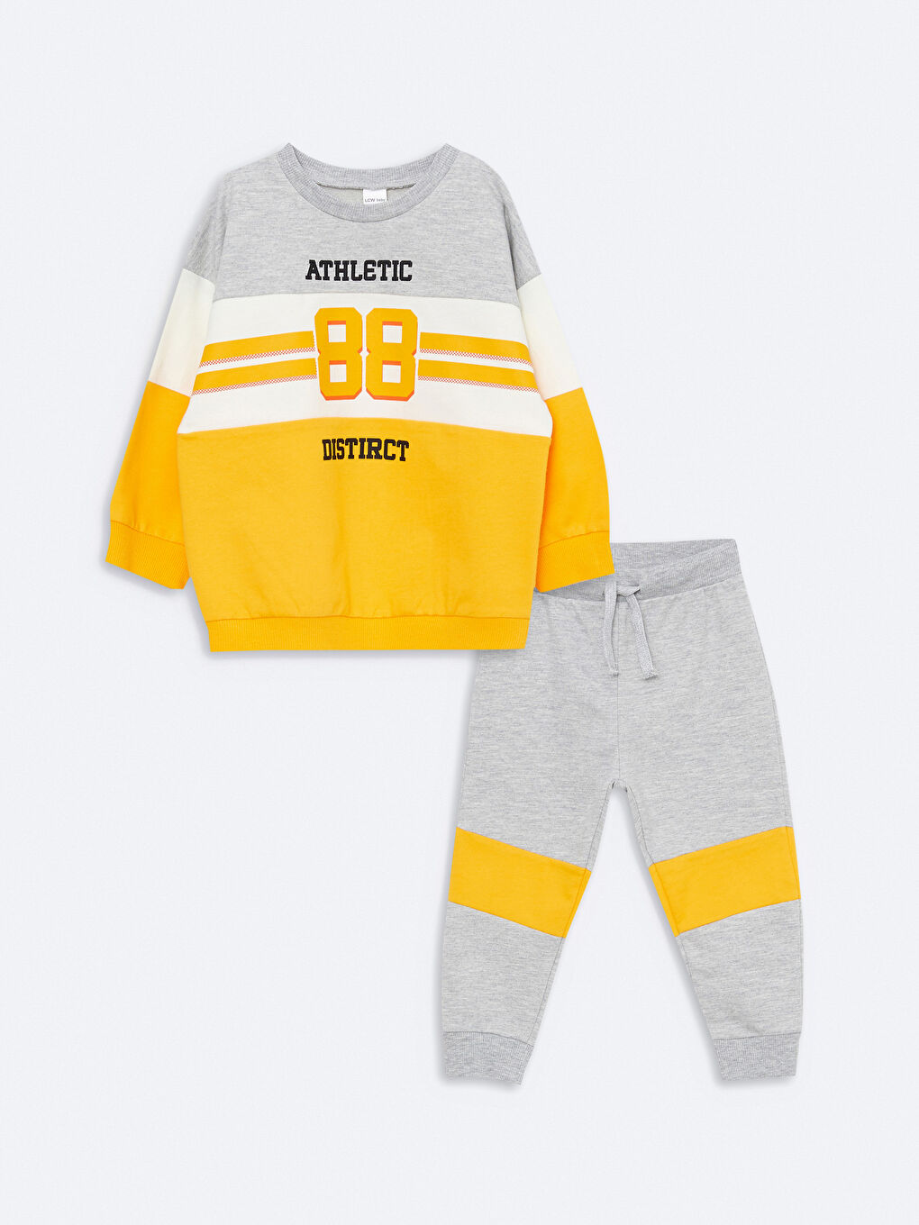 LCW baby Rundhalsausschnitt Langarm Baby Jungen Sweatshirt und Hose 2er-Pack Set -W2AC70Z1-G9W