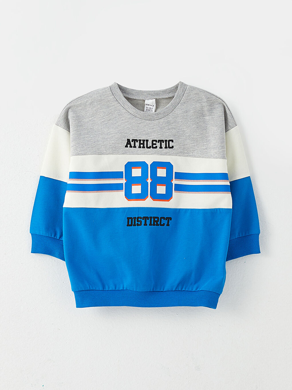 Mavi Bisiklet Yaka Uzun Kollu Erkek Bebek Sweatshirt ve Pantolon 2'li Takım-1