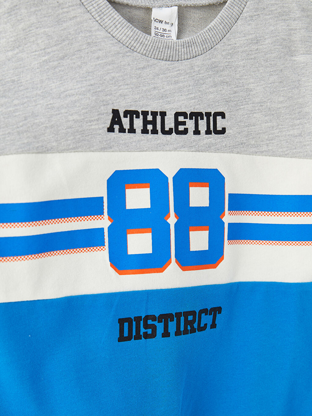 Mavi Bisiklet Yaka Uzun Kollu Erkek Bebek Sweatshirt ve Pantolon 2'li Takım-3