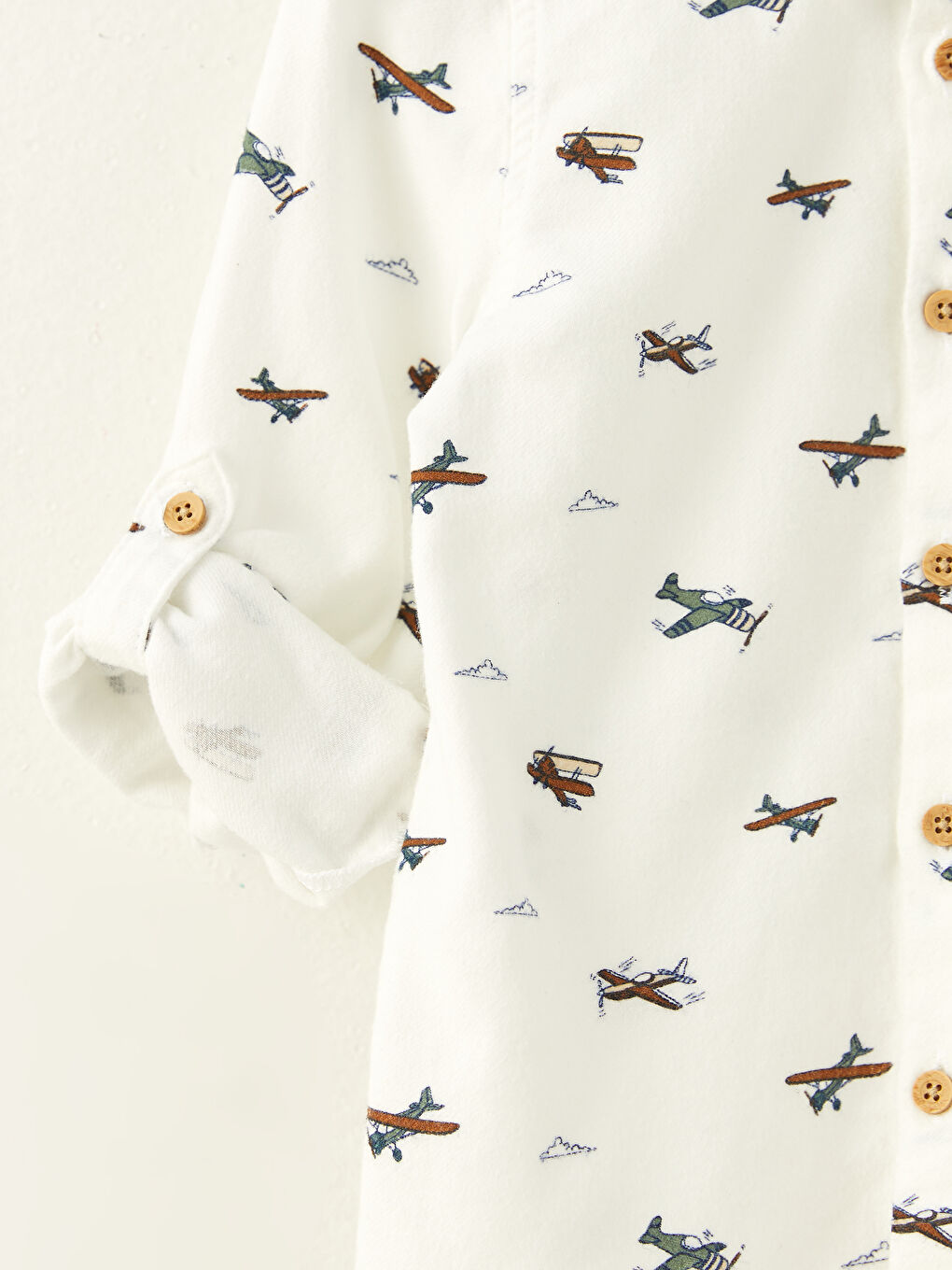 Ekru Uzun Kollu Baskılı Erkek Bebek 3'lü Takım-4