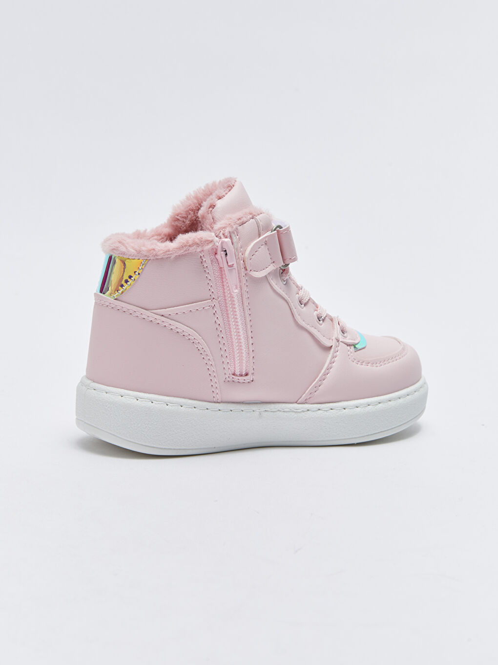 Pembe Bağcık ve Cırt Cırtlı Bilek Boy Kız Çocuk Spor Ayakkabı-5