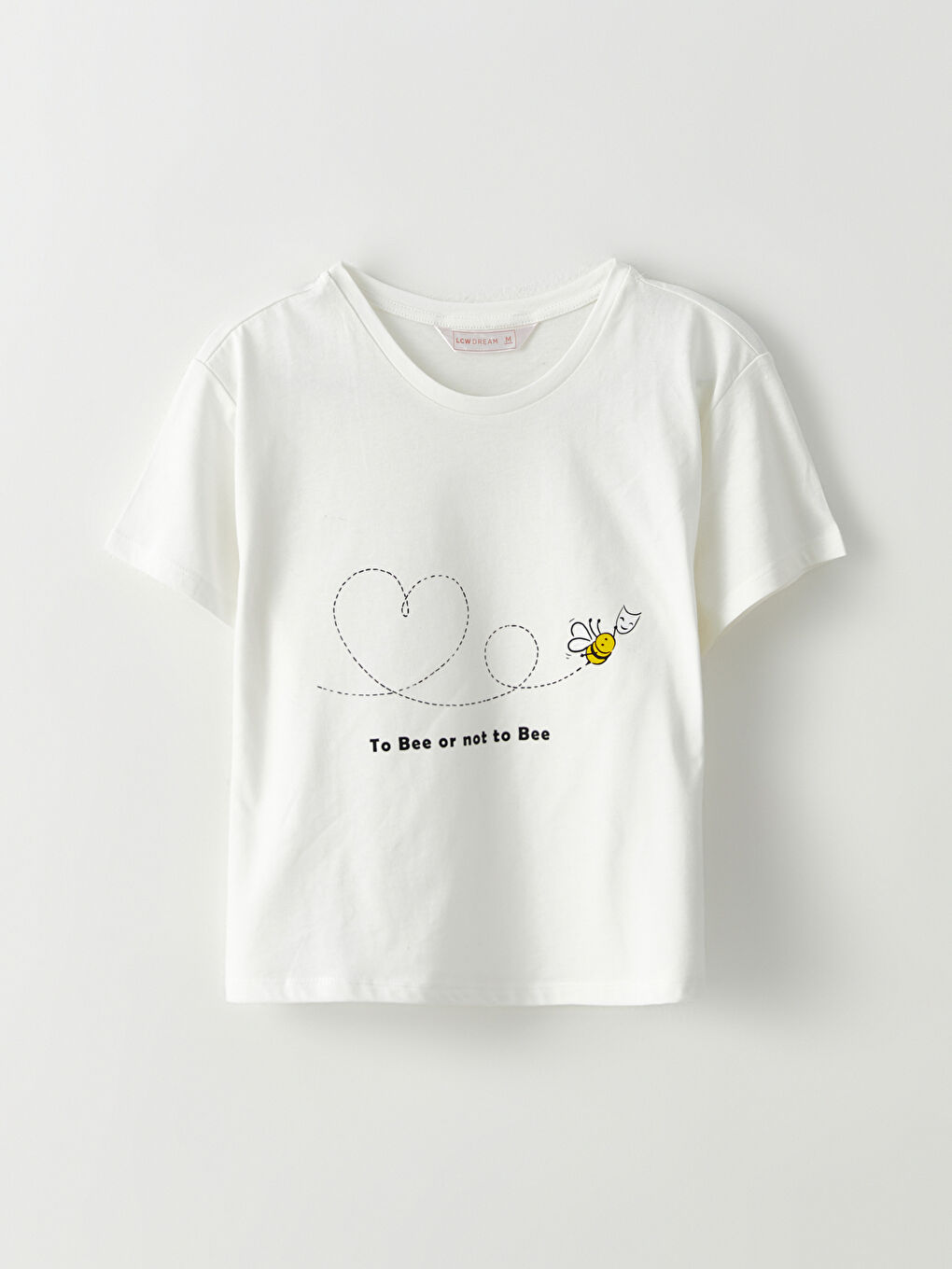 LCW DREAM Rundhalsausschnitt Bedrucktes Kurzarm Baumwolle Pyjama-Set für Damen -W2AD01Z8-LQJ