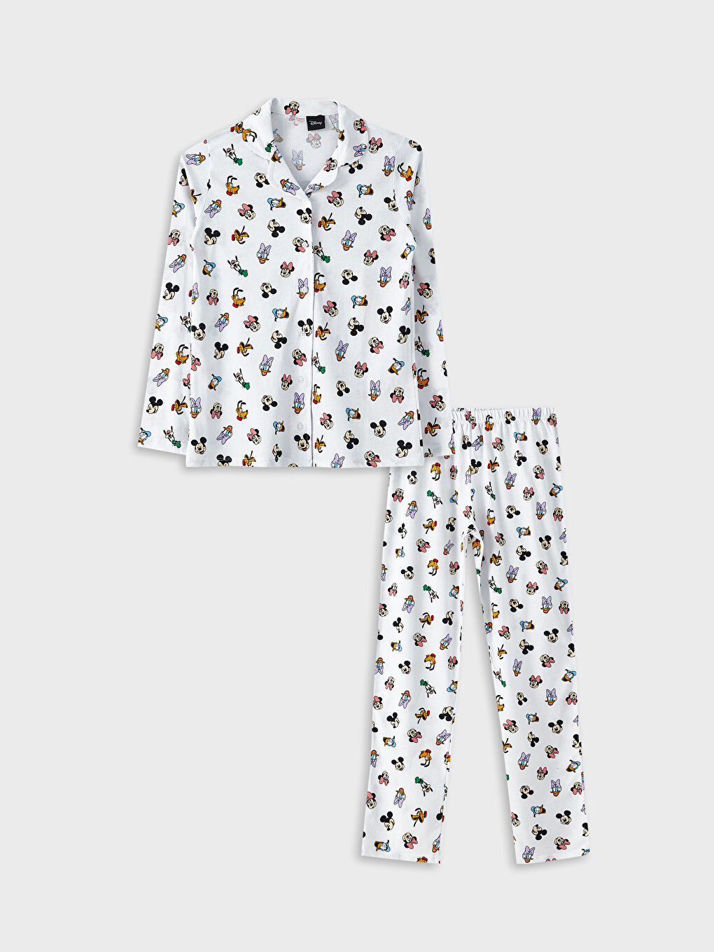 LC Waikiki Pidžama komplet sa kragnom Disney štampano dugi rukav za devojčice -W2AD33Z4-LU8