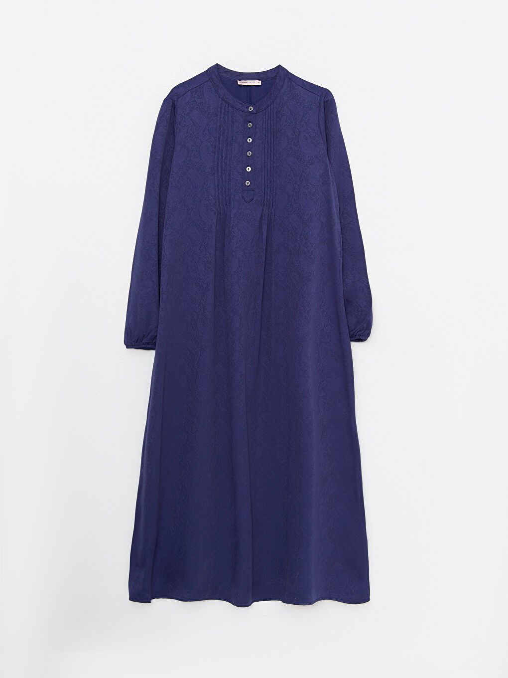 Crew Neck Patterned Long Sleeve Women's Dress-5