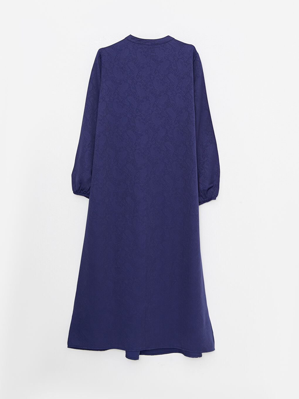 Crew Neck Patterned Long Sleeve Women's Dress-6