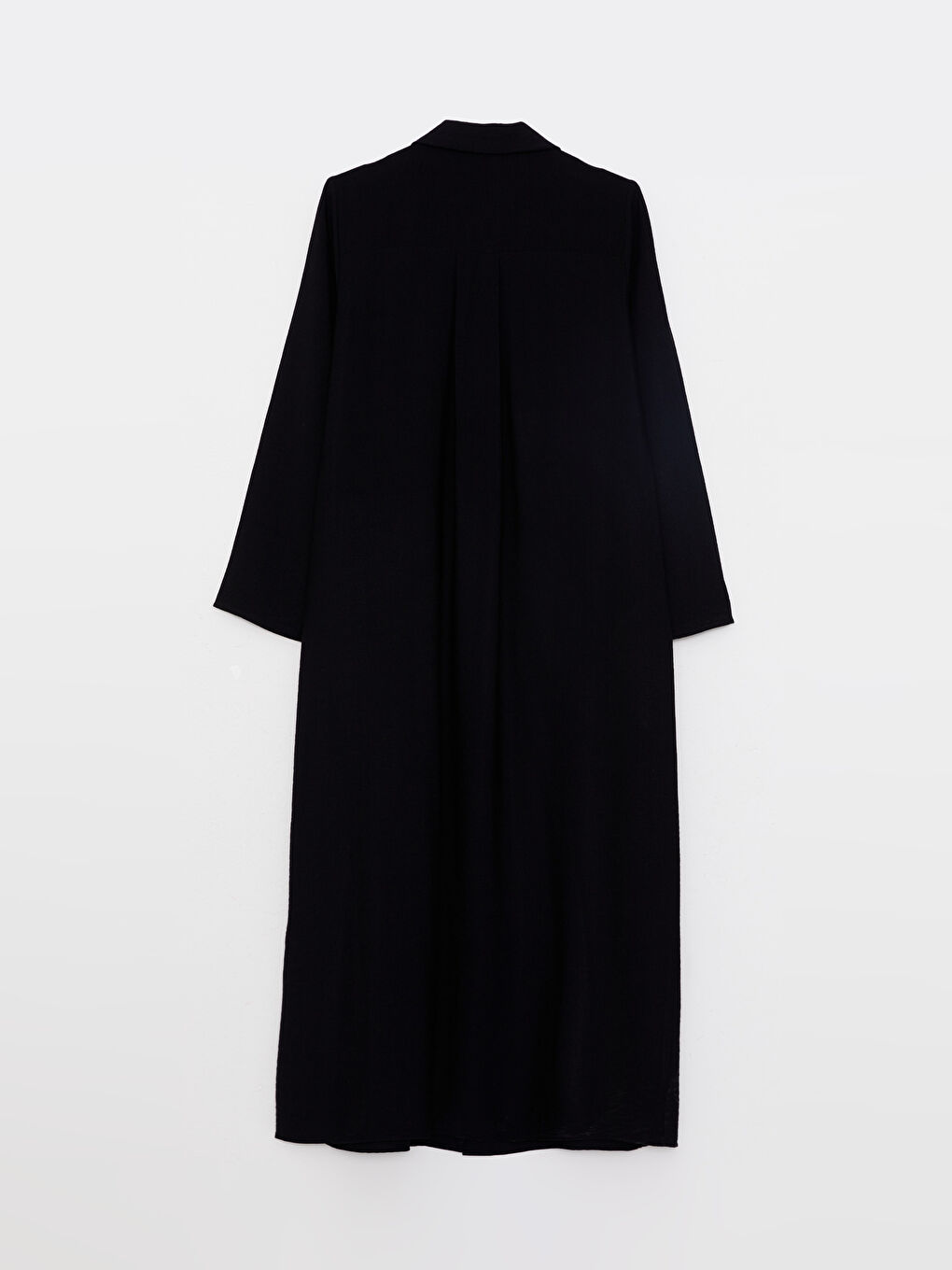 Siyah Gömlek Yaka Kadın Ferace-2