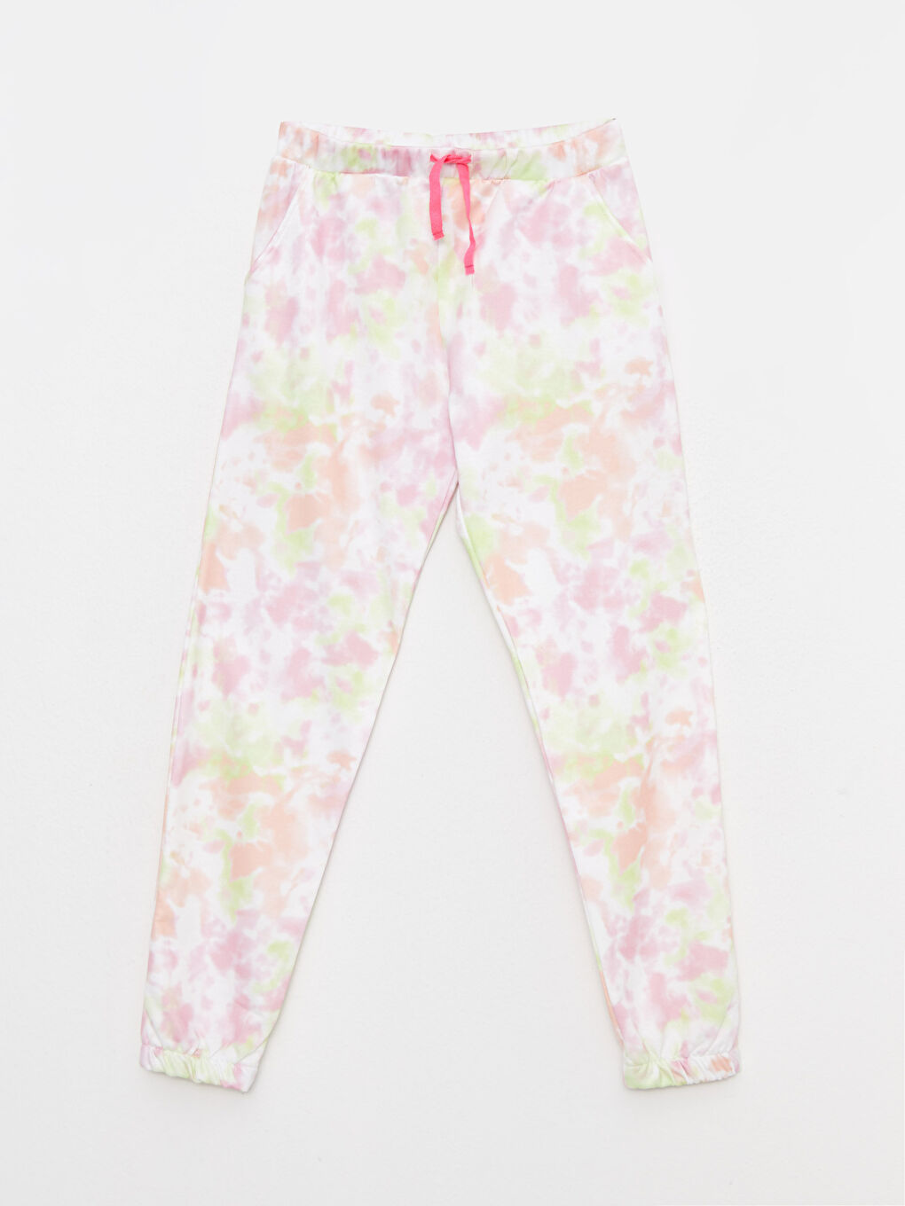 Karışık Kapüşonlu Batik Desenli Uzun Kollu Kız Çocuk Sweatshirt ve Eşofman Altı-2