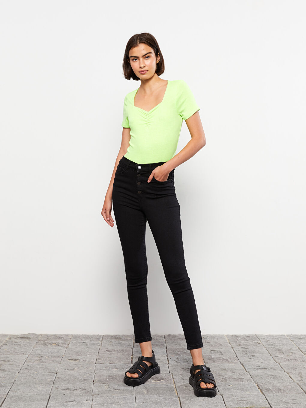 LCW Jeans High Waisted Jupiter Super Skinny Fit Women's Jeans -W2AD80Z8-327