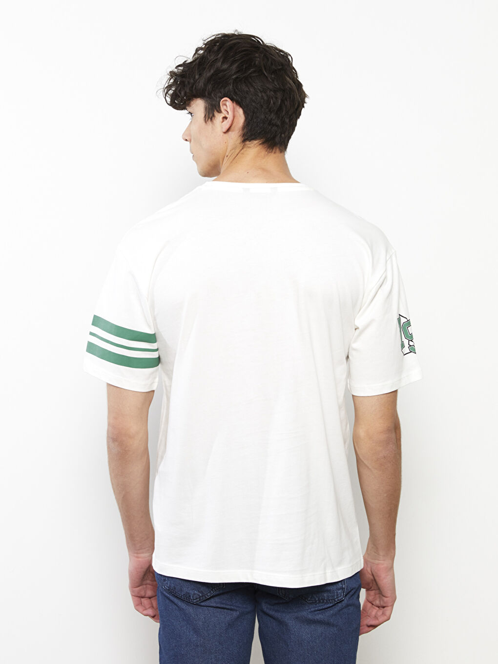 XSIDE Crew Neck Short Sleeve Printed Combed Cotton Men's T-shirt -W2AD97Z8-R5B